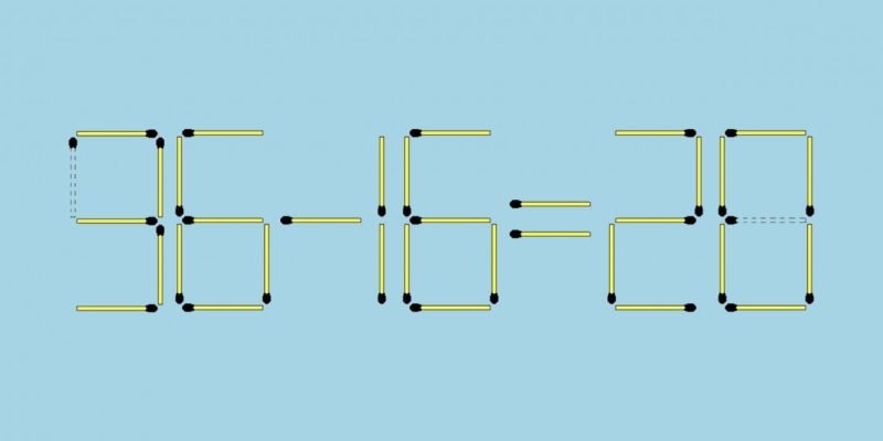 Мини-задачка: уберите две спички, чтобы равенство стало верным